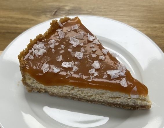 Gluten Free Salted Caramel Cheesecake Slice